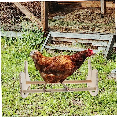 Happyyami Hen Standing Rack Wooden Chicken Perch Chicken Toys Coop Decor Treats Ladder Poultry Toy Roosting Bar Exercise
