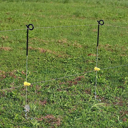 25PCS Screw Tight Round Post Insulator, Electric Fence Wire Holding Insulator, Two Piece Suit (Yellow) - color: Yellow
