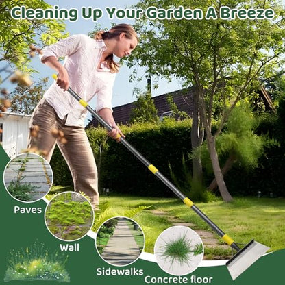 Garden Flat Shovel,74" Floor Weeding Scraper for Driveway Sidewalks, Floor Ice Snow Removal Tool for Outdoor Garden, Multifunctional Graden Shovel for Lawn Edging Weeding Chopping - size: 74"