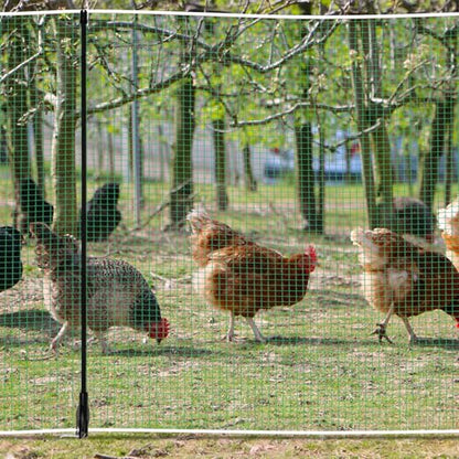 Temporary Fence with Posts 4' x 65' Suitable for Backyard, Garden | Boundary Chicken Fence with Double Spiked Fiberglass Posts & Windbreak Rope, Portable Non Electric Fence Netting - size: 4' x 65'