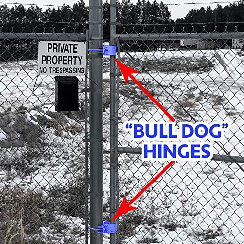 Chain Link Fence Bull Dog Commercial Duty Gate Hinge-for 2-3/8" Outside Diameter Gate Post/Pipe & 1-5/8" Thru 1-7/8" CASE Qty 10 - size: 2-3/8" Post - 10 Pack