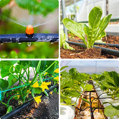 JAYEE 24P Drip Irrigation Fittings Kit for 1/2" Tubing (.600 ID), 17mm Parts- 6 Tees, 6 Couplings, 6 Elbows,6 End Cap Plugs- Barded Connectors for Rain Bird Pipe and Sprinkler Systems (24 Pieces Set) - color: 24P Drip Irrigation Fittings Kit