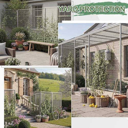 Tatuo Hardware Cloth 1/2 Inch 48in x 150ft Hot Dip Galvanized After Welded Cage Mesh Rolls 21 Gauge Metal Chicken Wire Roll Wire Fencing Poultry Netting for Raised Garden Rodent Animals - color: Silver, size: 48in X 150ft