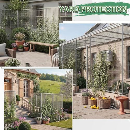 Tatuo Hardware Cloth 1/2 Inch 72in x 100ft Hot Dip Galvanized After Welded Cage Mesh Rolls 21 Gauge Metal Chicken Wire Roll Wire Fencing Poultry Netting for Raised Garden Rodent Animals - color: Silver, size: 72in X 100ft