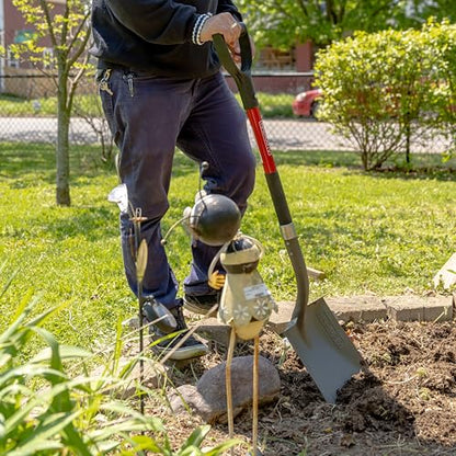 Radius Premium 41-Inch D-Handle Square Point Shovel, Heavy Duty Steel Shaft, Flat Head Transfer Shovel for Landscaping & Yard Work - style: D-Handle, Square Point