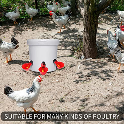 24Pack Chicken Waterer Cups,Poultry Water Cups,Automatic Poultry Waterer for DIY Poultry Quail Duck Chicken Bird Drinker