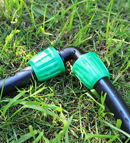 15 Pcs 1/2 Inch Drip Irrigation Elbow Fittings(1/2" ID x 0.640" OD), 90 Degree Drip Lock Barbed Nut Hose Elbow Connectors for 1/2 Drip Irrigation Tubing Connection Parts for Garden Watering System - size: 1/2 inch Elbow