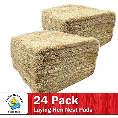 Cackle Hatchery Laying Hen Nest Box Pads Made in USA from Sustainable Aspen Exceslior - 13x13 Nesting Box Liners (24 Pack) - size: 24 Pack