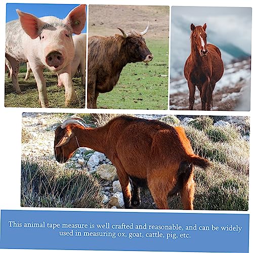 COHEALI Goat Measuring Tape Animal Weight Measuring Tape Acrylic Durable Pig Cattle Body Waist Measurement Tool Portable 2.95 Inch Blue