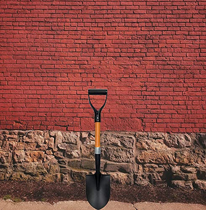 Ashman Short Handle Digging Shovel (1 Pack) - 27-inch Kids Beach & Garden Shovel with Sturdy Blade, D-Handle Gardening Tool - size: 1 Pack, style: Small Digging Shovel