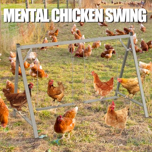 Chicken Perches with Swing, Chicken Roosting Bars for Coop Accessories, Activity Play Toys for Pet's Health & Happy