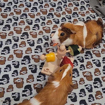 Enrichment Toy Turning Hanging for Guinea Pigs, Rabbits, Birds, Rats and Other Small Pets! Load with Veggies and Fruit (One-Turntable Toy) - style: One-Turntable Toy