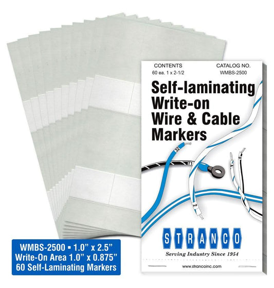 Premium Wire Marker Book Blank for Cable Management, Vinyl-Coated, High-Tack Adhesive, Electric Panel Wire Label Stickers - 10 Pages/Book - color: Black Print on White, size: Pack of 1