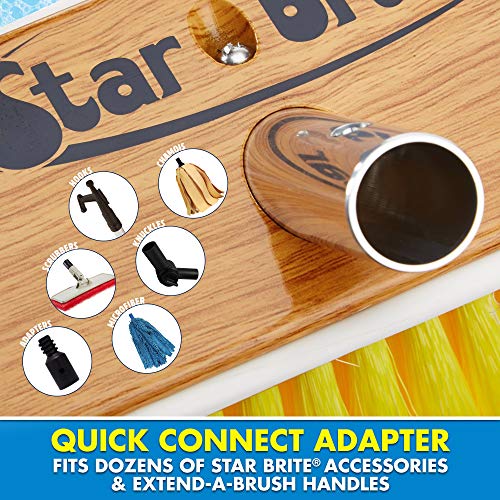 STAR BRITE 8" Premium Cleaning Brush - Synthetic Wood Block with High-Density Star Prene Fibers for Smooth & Painted Surfaces - Fits Star brite Extend-A-Brush Handles - Soft Bristle, Yellow (040170) - color: Yellow, size: Premium 8" Brush