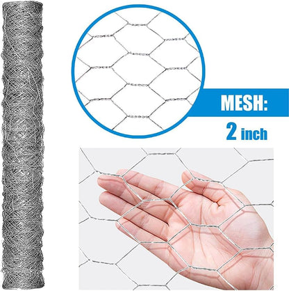 Fencer Wire 20 Gauge Galvanized Poultry Hex Netting with 2 inch Mesh (5ft. x 50ft.) - size: 5 ft. x 50 ft.