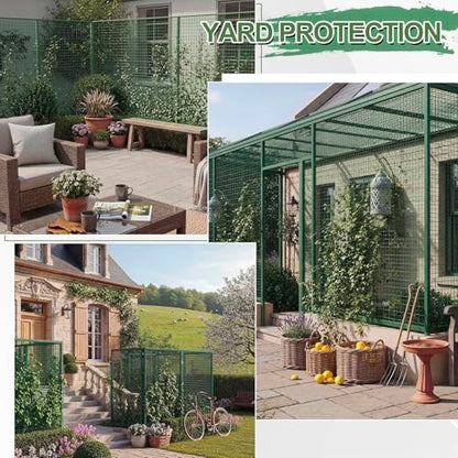 Tatuo Hardware Cloth 1/2 Inch 48in x 150ft Hot Dip Galvanized After Welded Cage Mesh Rolls 21 Gauge Metal Chicken Wire Roll Wire Fencing Poultry Netting for Raised Garden Rodent Animals(Green) - color: Green, size: 48in X 150ft