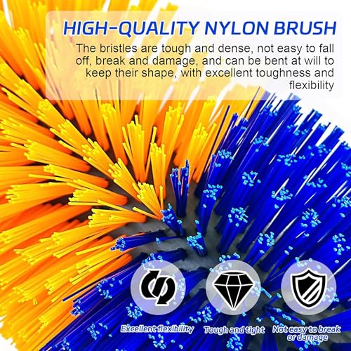 2 Pack Livestock Scratching Brush for Goats, Cattle, Horses & Sheep, Heavy Duty Goat Grooming Massage Brush Wall Mount with Screws for Farm Animals - size: 17.2 x 7.56 Inch