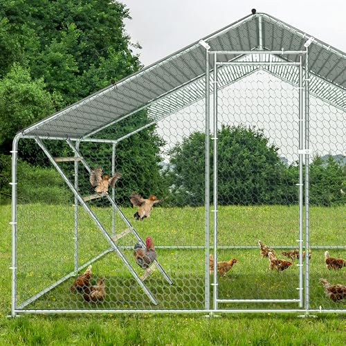 YUMEKA 55" Large Chicken Roosting Bars for Coop, Sturdy Metal Chicken Perch Ladder, Wood Roosting Stand for Hens & Roosters, Chicken Run Accessories & Toys for Backyard Poultry