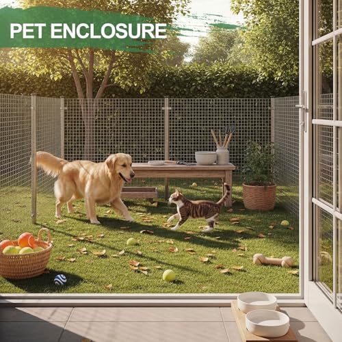 Tatuo Hardware Cloth 1/2 Inch 48in x 50ft Hot Dip Galvanized After Welded Cage Mesh Rolls 21 Gauge Metal Chicken Wire Roll Wire Fencing Poultry Netting for Raised Garden Rodent Animals(Silver) - color: Silver, size: 48in X 50ft