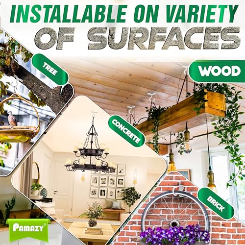 [UPGRADED] 200LBS 4Pcs Rotatable Ceiling Hooks with 4 Screw Points Plate Base, White Wall Mount Metal Hanger for Hanging Plants, Bird Feeders, Lanterns, Lights, Wind Chimes, Indoor Outdoor Decor - style: 4PCS