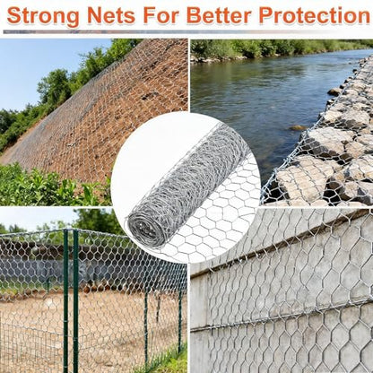 Wire Mesh Roll for Poultry Cages 36IN x50FT- Heavy Duty Fencing Net for Farm Garden Animal Plant Protection, Chicken Wire Fence, Easy to Install Fencing for Rabbits, Birds, Vegetables (Hexagon) - color: Hexagon