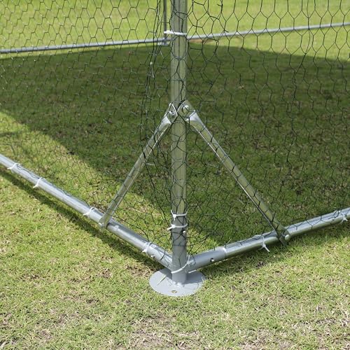 Large Metal Chicken Coop Run, 9.8x6.5x6.4FT Outdoor Walk-in Poultry Cage Hen Playpen House with Waterproof Cover and Lockable Door for Yard Farm - size: 6.5' L x 9.8' W x 6.4' H