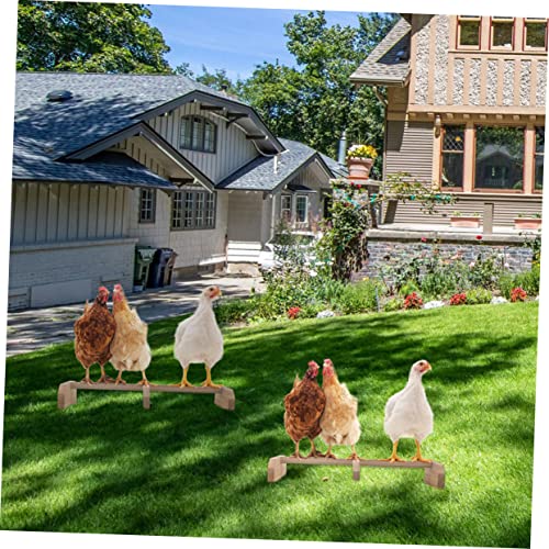 Balacoo Wooden Chicken Perch Roosting Bar Natural Bird Stand for Hens and Medium to Large Birds Safe Parrot Pet Coop Accessory for Secure Off Ground Resting