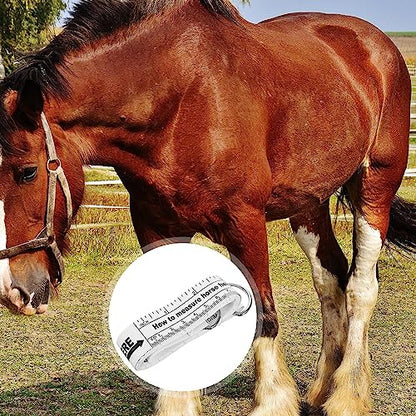 GANAZONO 2.5m Horse Measuring Tape Tape Measure for Accurate Livestock Weight and Height for Farm Use and Other Animals