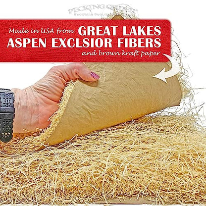 Nest Box Pads for Chicken Nesting Boxes - 13 x 13 Pads Made in USA from Sustainably Sourced Aspen Excelsior (5 Pack) - size: 5 Count (Pack of 1)