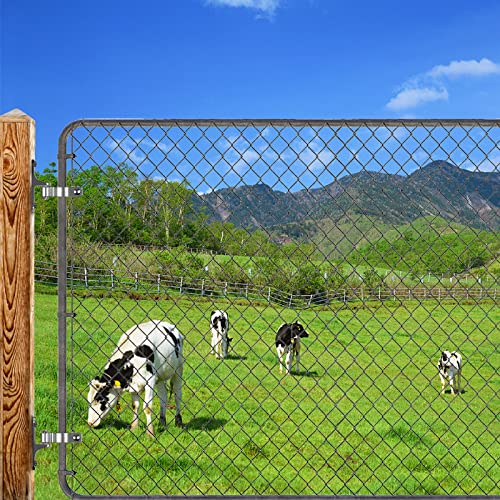 Insaga 2Pack Heavy Duty Wall Mount Gate Hinges, 304 Stainless Steel Chain Link Fence Gate Hinges for Farm, 2-3/8" Pipe Gate Hinge with 5/8" Pin, T-Post Gate Hinge Kit for Wooden & Metal Fence - size: 2-3/8''-2Pack
