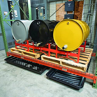 PIG Containment Tray - Rim to Rim Dimensions 52" L x 33.75" W x 5" H - Interior Bottom Dimensions 48" L x 30" W - 29.92 gal. Sump Capacity - PAK920 - size: 52" x 33.75" x 5"