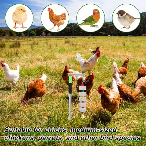 Kalekey Chicken Chewing Toy, Adjustable Chicken Toys for Coop with Volcanic Stone, Multi-Functional Chicken Coop Accessory for Chickens, Birds, Rodents & Small Pets - color: 1 Pack