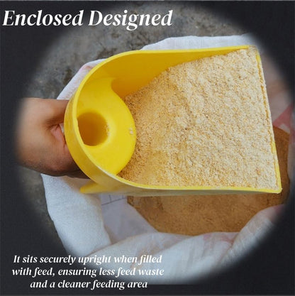 8 Packs Plastic Enclosed Feed Scoop Durable Stackable Horse Feed Scoop 2 Quart Large Grain Scoop for Horse Goat Dog Animal Ranchers Farmers