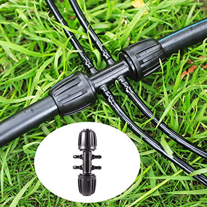 40 Pcs Barbed Tee 1/2 Inch to 1/4 Inch Drip Irrigation Fittings Kit for (1/2'' ID x 0.60''-0.63'' OD) 16mm Irrigation Tubing Anti-Drop Barbed Connectors 8 Tee,8 Four-way,4 Six- way,20 End Caps - size: 40 Pcs Irrigation Fittings Kit