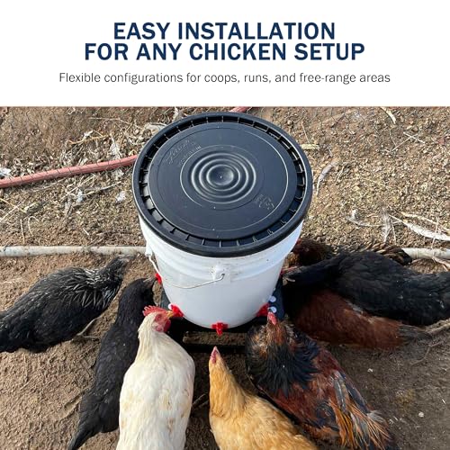 Noble Nest 5 gal. Nipple Waterer (5 Nipple, Side Waterer, No Stand) - color: No Stand, size: 5 Nipple, Side Waterer