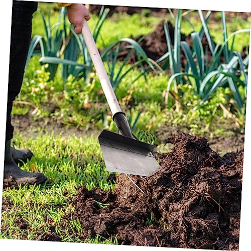 Multi-Functional Metal Dung Shovel for Farm Poultry Cleaning Heavy-Duty Fowl Dung Scoop Long Handle for Chicken Duck Pens