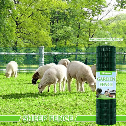 Green PVC Coated Welded Wire Fencing,2"x3" 16 Gauge,72inch H x 50ft L Garden Wire Fence Roll,2/3/4/5/6ft Tall x 50/100 ft Long Hardware Cloth Metal Mesh for Yard,Farm,Chicken,Dog,Vegetable Protection - color: Green, size: 2"x3" 72inx50ft