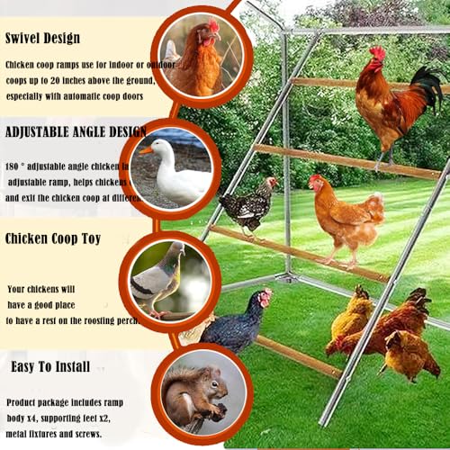 Chicken Roosting Perch,Chicken House ramp, Chicken Ladder, cat Climbing Frame, Bird Training Frame, Chicken Climbing Frame, Chicken Ramp,Chicken Ladder for Coop Henhouse, Chicken Habitat Frame.