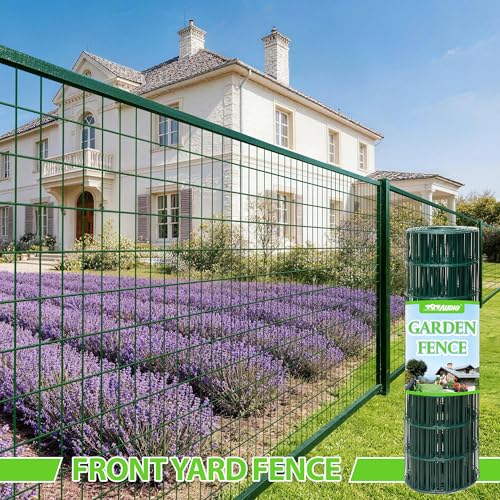 Green PVC Coated Welded Wire Fencing,2"x3" 16 Gauge,72inch H x 50ft L Garden Wire Fence Roll,2/3/4/5/6ft Tall x 50/100 ft Long Hardware Cloth Metal Mesh for Yard,Farm,Chicken,Dog,Vegetable Protection - color: Green, size: 2"x3" 72inx50ft