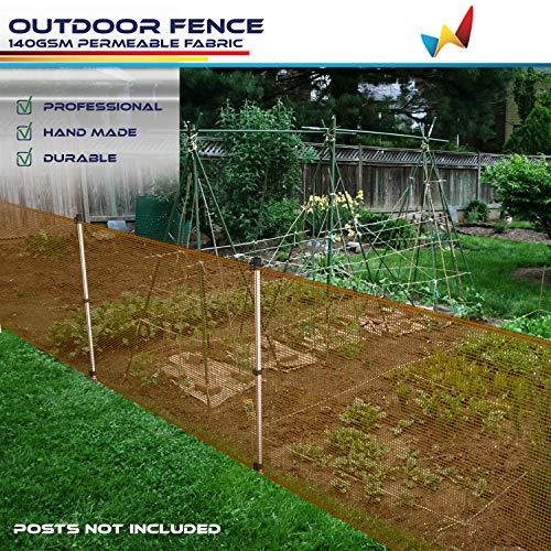 Windscreen4less Outdoor Garden Fence Mesh Netting Roll Temporary Fencing for Backyard Rabbits Chickens Poultry Vegetable Dogs 6'H x 1'L Orange - color: Orange, size: 6' x 1'