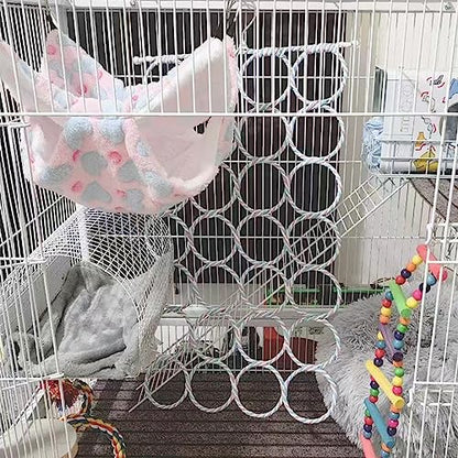 2 Pack Hanging Rat Rope Net, Bird Swing Toy, Parrot Climbing Ladder Bridge for Small Animal Cage Accessories