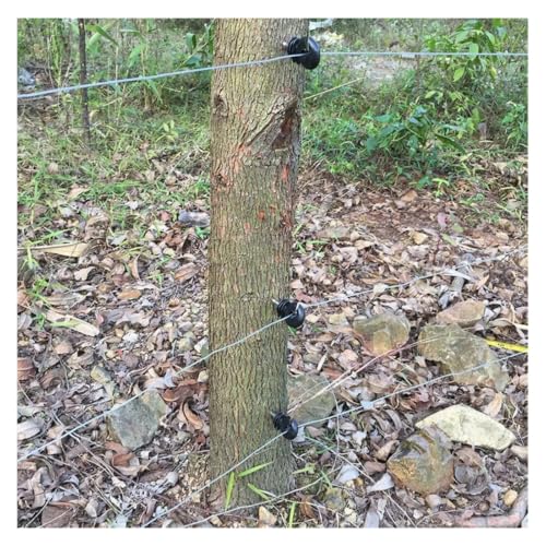 Electric Fencing Ring Insulators Electric Fence Trellis Insulation Nail Insulator for Livestock Breeding Pasture Trong Wire Connections(Red 10pcs) - color: Red 10pcs