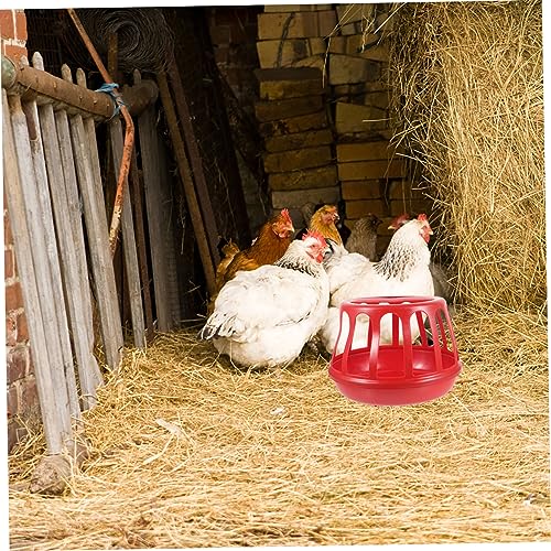 Portable Chicken Feeder Trough Durable Poultry Feeding Container Multi Functional Design for Dry and Wet Food Convenient for and Other Poultry Capacity