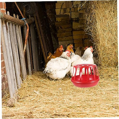 Portable Chicken Feeder Trough Durable Poultry Feeding Container Multi Functional Design for Dry and Wet Food Convenient for and Other Poultry Capacity