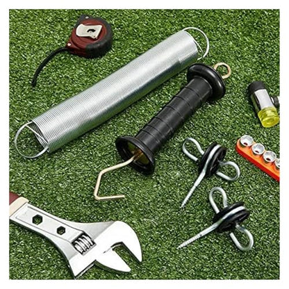Sturdy 4 Pieces Electric Fence Gate Handle Kit Anchors Spring