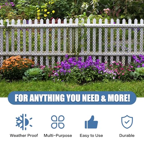 Plastic Pet & Garden Fence - Black 15.7in X 33ft Roll Multi-Use Decorative Chicken Wire Fencing for Poultry, Gardening & Animal Barriers - size: 15.7"X32.8'-1/3"OPENING