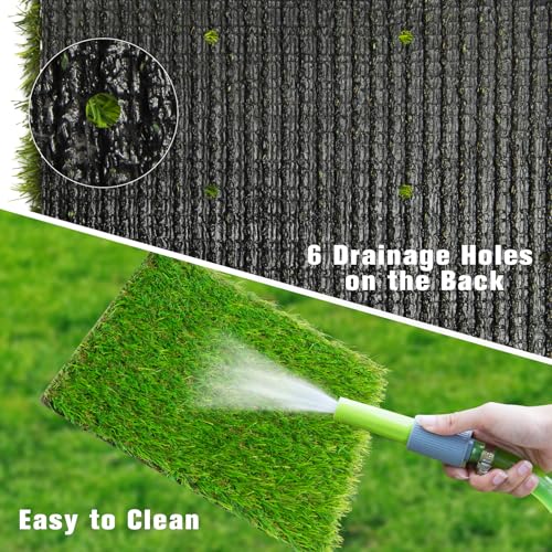 XXXFLOWER 4 Pack Chicken Nesting Pads, Washable Artificial Grass Mat for Chicken Coop Efficient Poultry Accessories and Pet Garden Lawn Indoor Outdoor(11.81x11.81in)