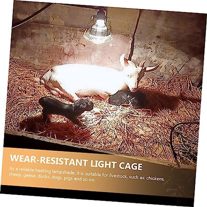 BESPORTBLE 3Pcs Waterproof Heating Lamp Covers Heat-Resistant Bulb Cages for Livestock and Reptile Use Sturdy Protectors Scald Mesh Design