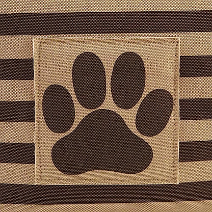 Bone Dry Pet Storage Collection Striped Paw Patch Bin, Large Rectangle, Brown - color: Brown, size: Large Rectangle