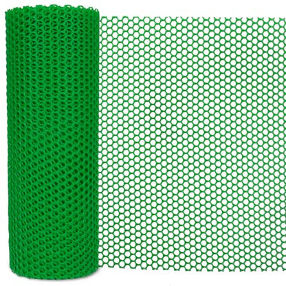 Garden Fence Green Plastic Mesh- 16in x 40ft Plastic Chicken Wire Plastic Netting for Floral Arrangements, Poultry, Animal Barrier, Gardening,Rabbit Fence - color: Green-15.7IN×40FT